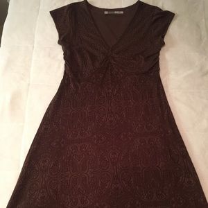 Athleta Brown paisley sporty summer dress Medium